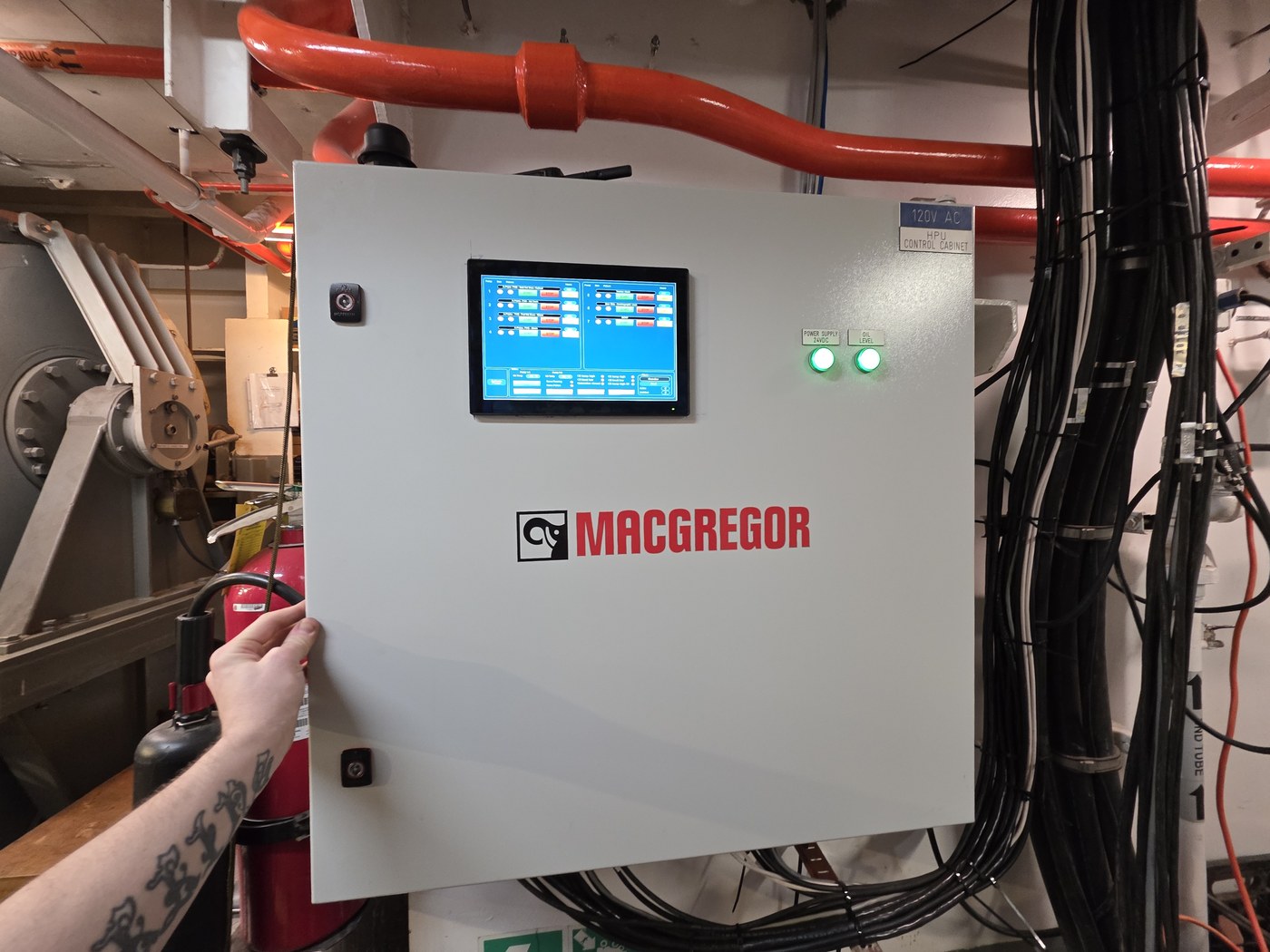 Custom upgrade cabinet installed aboard a NOAA vessel