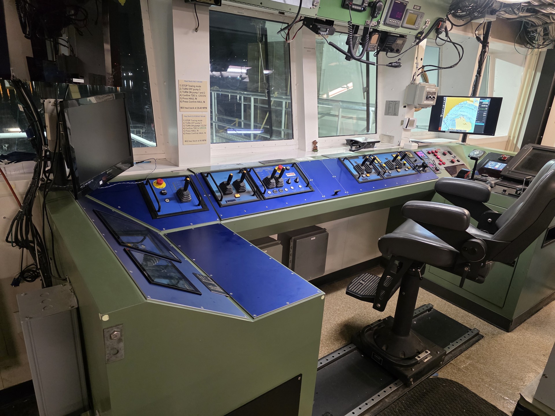 Custom blue-panel control station design